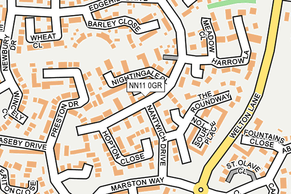 NN11 0GR map - OS OpenMap – Local (Ordnance Survey)