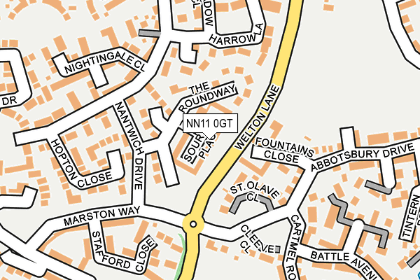 NN11 0GT map - OS OpenMap – Local (Ordnance Survey)