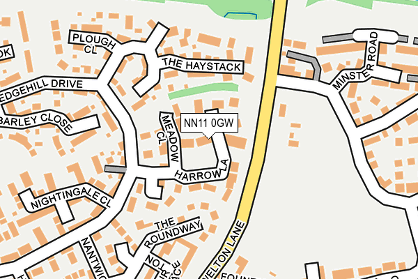 NN11 0GW map - OS OpenMap – Local (Ordnance Survey)