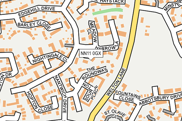 NN11 0GX map - OS OpenMap – Local (Ordnance Survey)