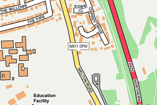 NN11 0PW map - OS OpenMap – Local (Ordnance Survey)