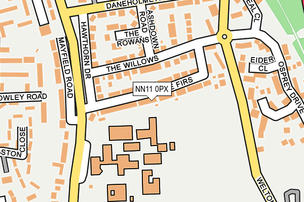 NN11 0PX map - OS OpenMap – Local (Ordnance Survey)