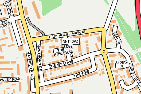 NN11 0PZ map - OS OpenMap – Local (Ordnance Survey)