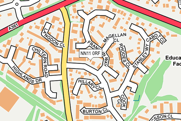 NN11 0RF map - OS OpenMap – Local (Ordnance Survey)