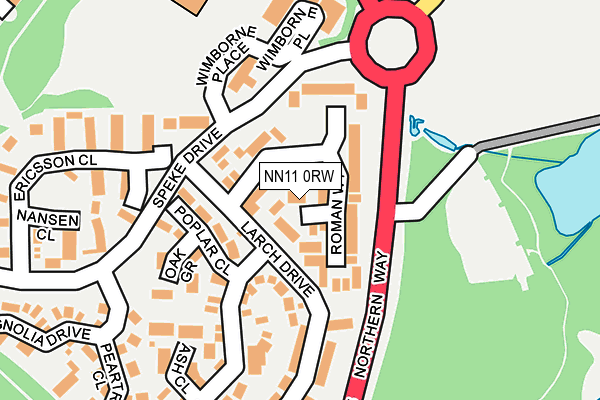 NN11 0RW map - OS OpenMap – Local (Ordnance Survey)