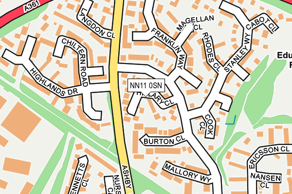 NN11 0SN map - OS OpenMap – Local (Ordnance Survey)