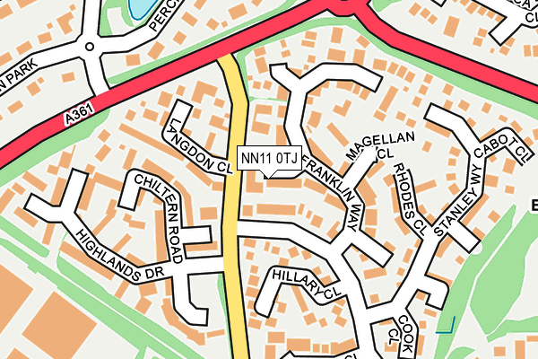 NN11 0TJ map - OS OpenMap – Local (Ordnance Survey)