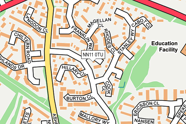 NN11 0TU map - OS OpenMap – Local (Ordnance Survey)