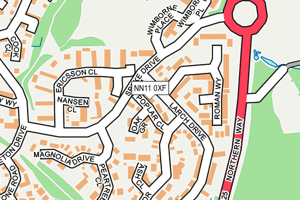 NN11 0XF map - OS OpenMap – Local (Ordnance Survey)