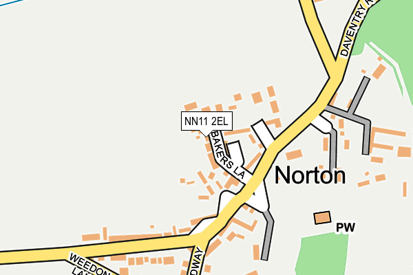 NN11 2EL map - OS OpenMap – Local (Ordnance Survey)