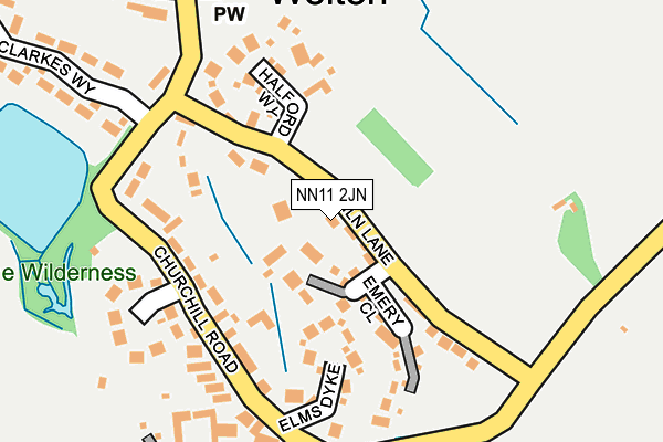 NN11 2JN map - OS OpenMap – Local (Ordnance Survey)