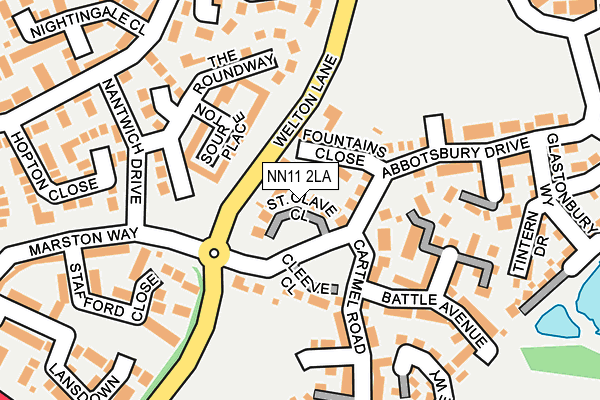 NN11 2LA map - OS OpenMap – Local (Ordnance Survey)