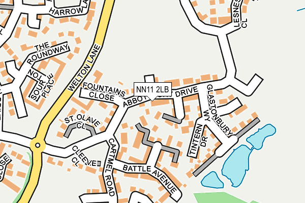 NN11 2LB map - OS OpenMap – Local (Ordnance Survey)