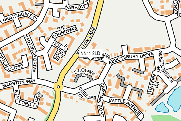 NN11 2LD map - OS OpenMap – Local (Ordnance Survey)