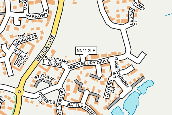NN11 2LE map - OS OpenMap – Local (Ordnance Survey)