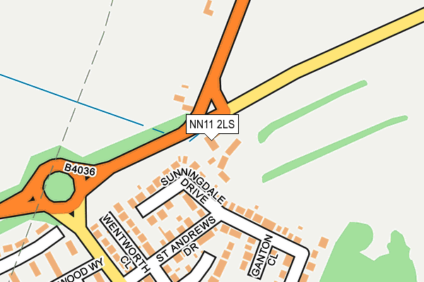 NN11 2LS map - OS OpenMap – Local (Ordnance Survey)