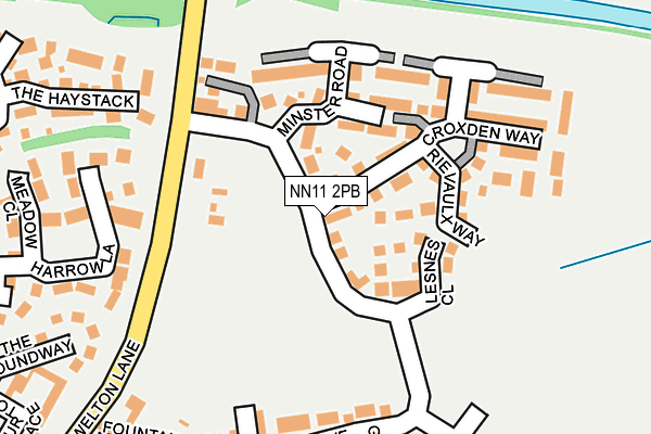 NN11 2PB map - OS OpenMap – Local (Ordnance Survey)