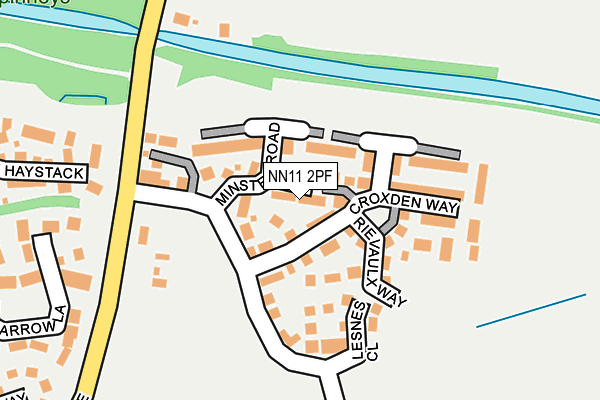 NN11 2PF map - OS OpenMap – Local (Ordnance Survey)