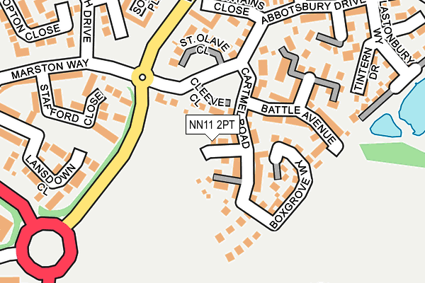 NN11 2PT map - OS OpenMap – Local (Ordnance Survey)