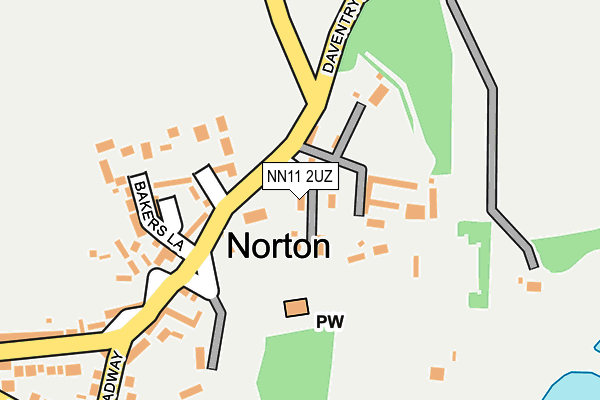 NN11 2UZ map - OS OpenMap – Local (Ordnance Survey)