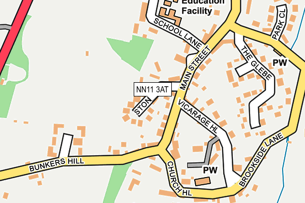 NN11 3AT map - OS OpenMap – Local (Ordnance Survey)