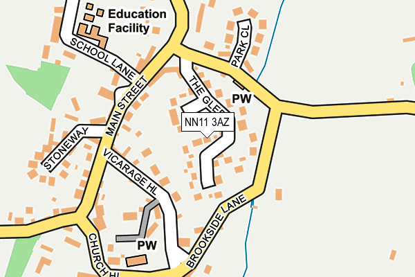 NN11 3AZ map - OS OpenMap – Local (Ordnance Survey)
