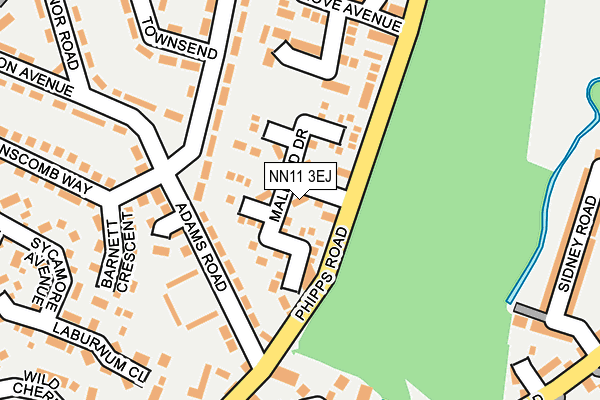 NN11 3EJ map - OS OpenMap – Local (Ordnance Survey)