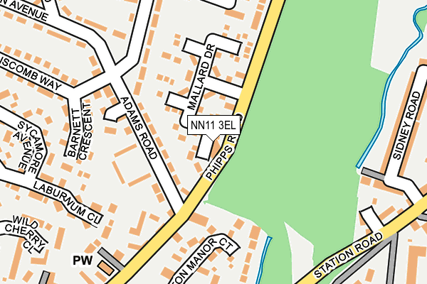 NN11 3EL map - OS OpenMap – Local (Ordnance Survey)