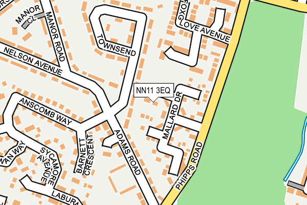 NN11 3EQ map - OS OpenMap – Local (Ordnance Survey)