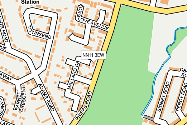 NN11 3EW map - OS OpenMap – Local (Ordnance Survey)