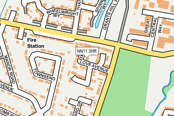 NN11 3HR map - OS OpenMap – Local (Ordnance Survey)