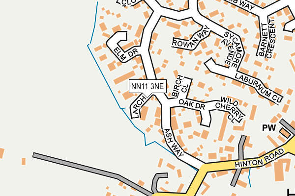NN11 3NE map - OS OpenMap – Local (Ordnance Survey)