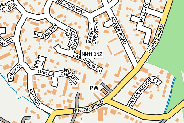 NN11 3NZ map - OS OpenMap – Local (Ordnance Survey)