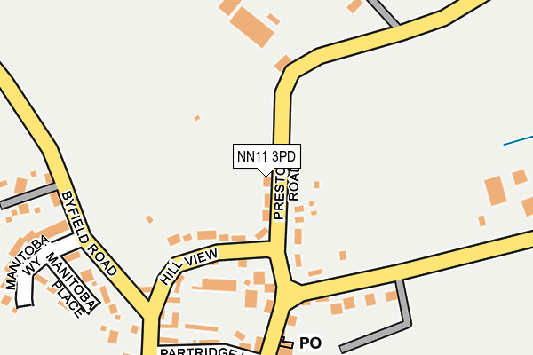 NN11 3PD map - OS OpenMap – Local (Ordnance Survey)