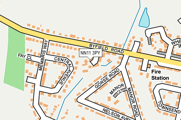 NN11 3PY map - OS OpenMap – Local (Ordnance Survey)