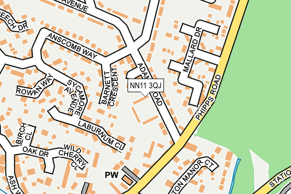 NN11 3QJ map - OS OpenMap – Local (Ordnance Survey)