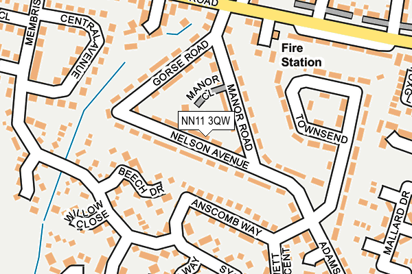 NN11 3QW map - OS OpenMap – Local (Ordnance Survey)