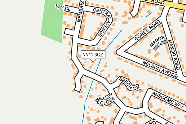 NN11 3QZ map - OS OpenMap – Local (Ordnance Survey)