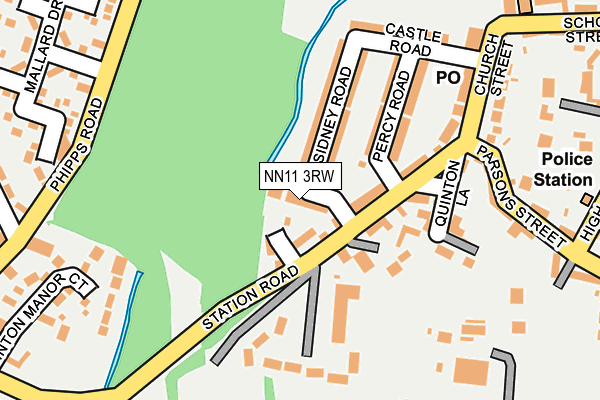 NN11 3RW map - OS OpenMap – Local (Ordnance Survey)