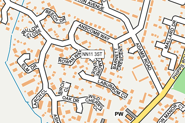 NN11 3ST map - OS OpenMap – Local (Ordnance Survey)