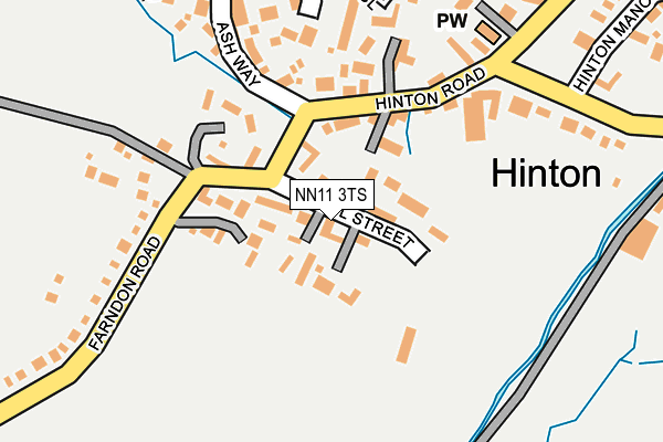 Map of THE HOVEL AT HINTON LTD at local scale