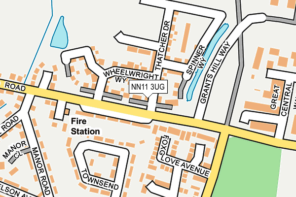 NN11 3UG map - OS OpenMap – Local (Ordnance Survey)
