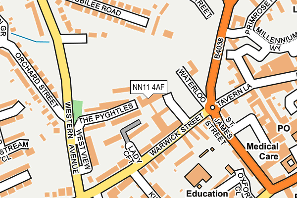 NN11 4AF map - OS OpenMap – Local (Ordnance Survey)