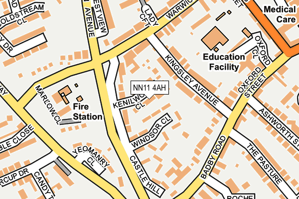 NN11 4AH map - OS OpenMap – Local (Ordnance Survey)