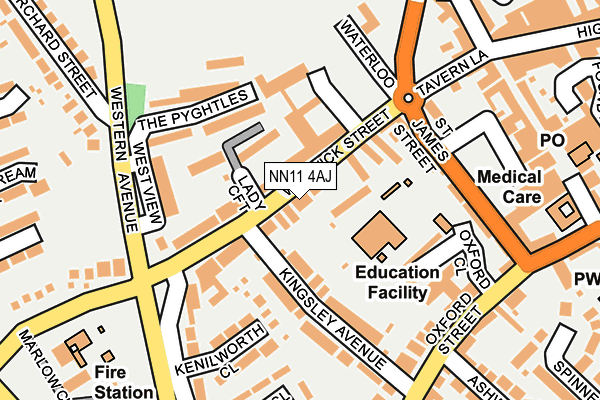 NN11 4AJ map - OS OpenMap – Local (Ordnance Survey)