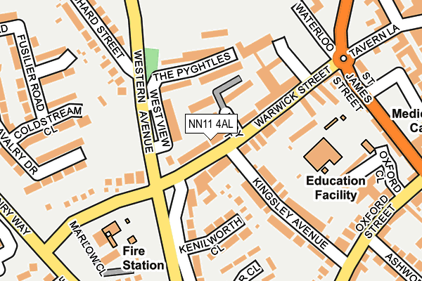 NN11 4AL map - OS OpenMap – Local (Ordnance Survey)