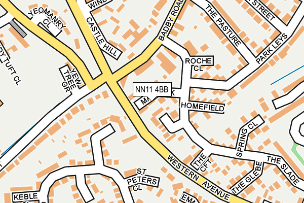 NN11 4BB map - OS OpenMap – Local (Ordnance Survey)