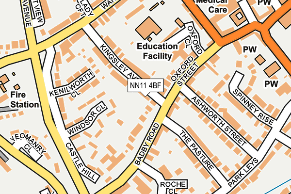 NN11 4BF map - OS OpenMap – Local (Ordnance Survey)