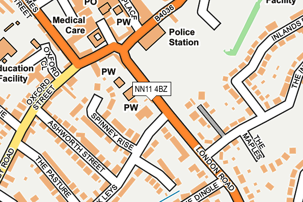 NN11 4BZ map - OS OpenMap – Local (Ordnance Survey)