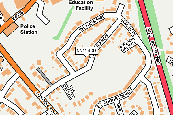 NN11 4DD map - OS OpenMap – Local (Ordnance Survey)
